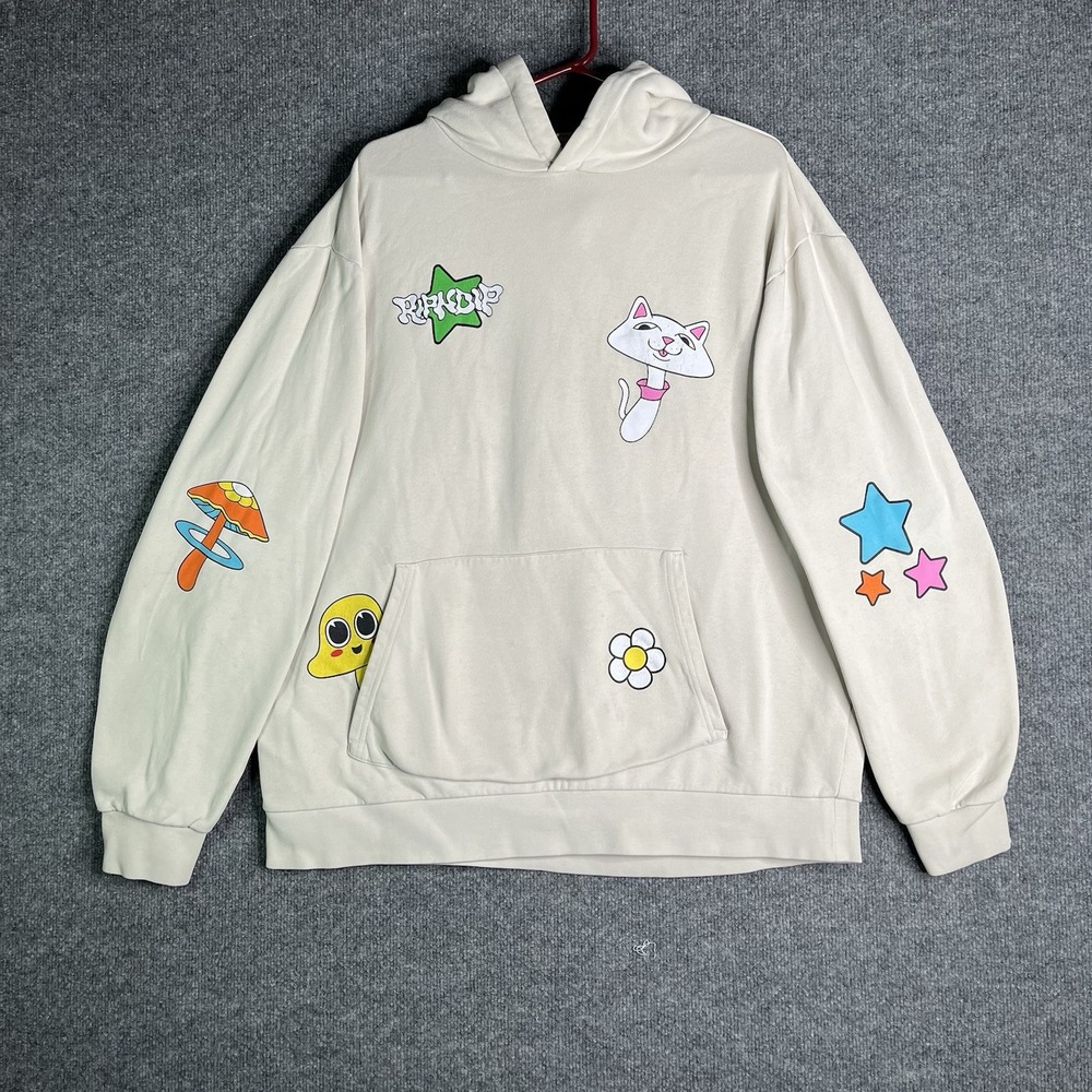 Ripndip‎ Shroom Mania Graphic Pullover Hoodie XL Alien Unisex